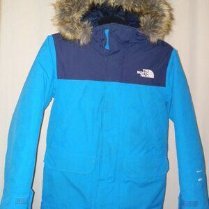 The North Face McMurdo Boys Size 10-12 Blue Parka Coat - Warm & Stylish!
